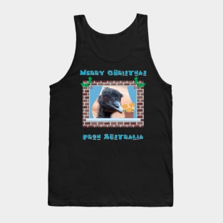 Merry Christmas from Australia with Emu in Window Tank Top